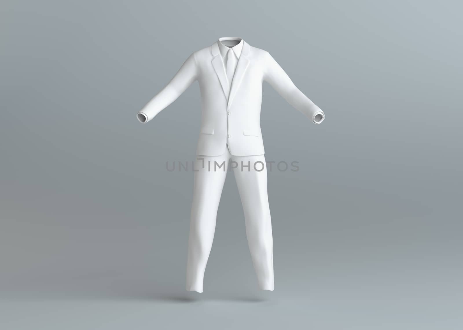 White empty elegance suit without people by cherezoff