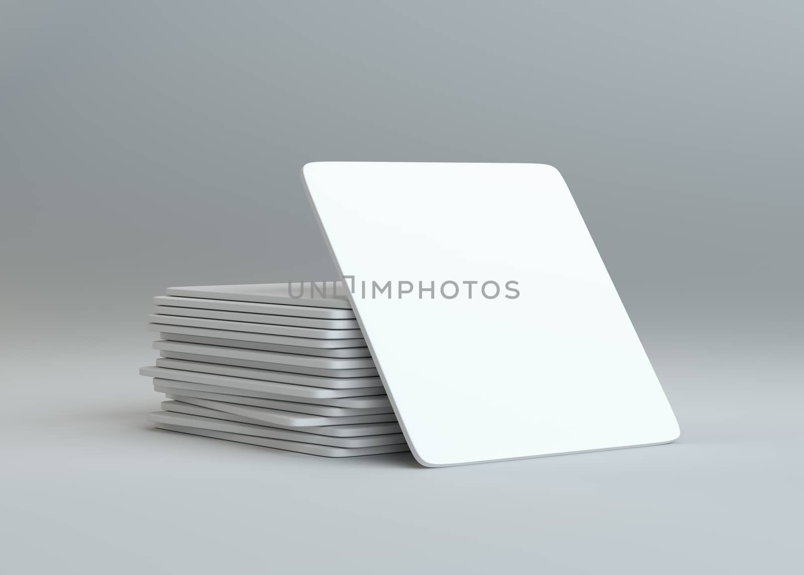 White empty paper rectangle cards by cherezoff