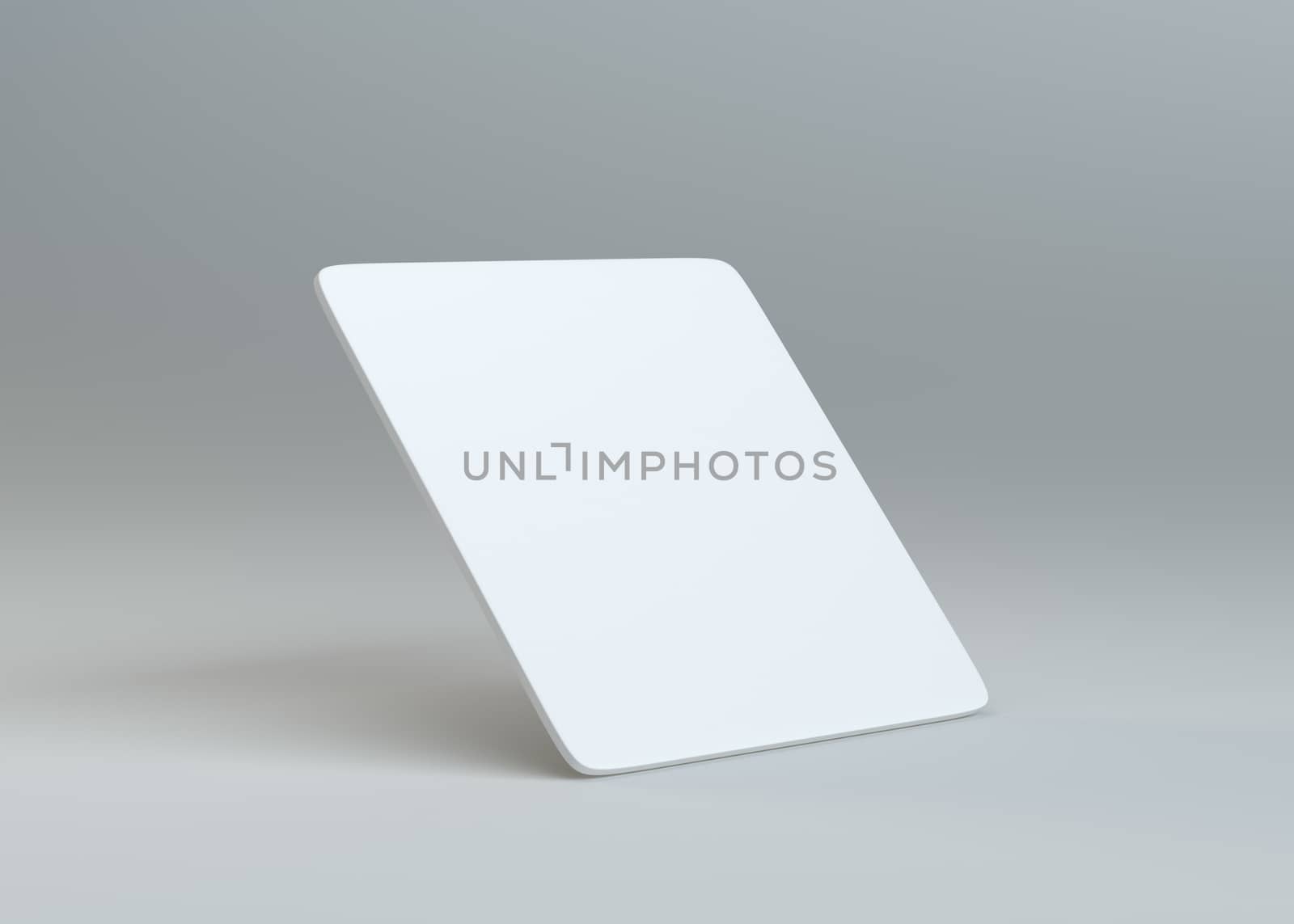 White empty paper card on gray background by cherezoff