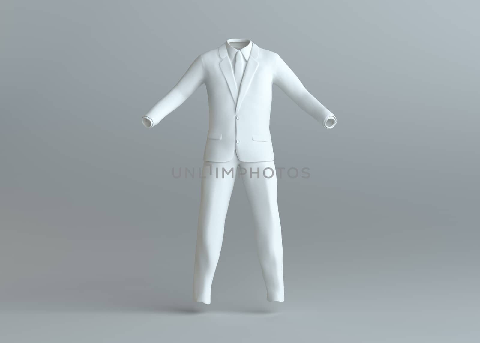 White empty elegance suit without people by cherezoff