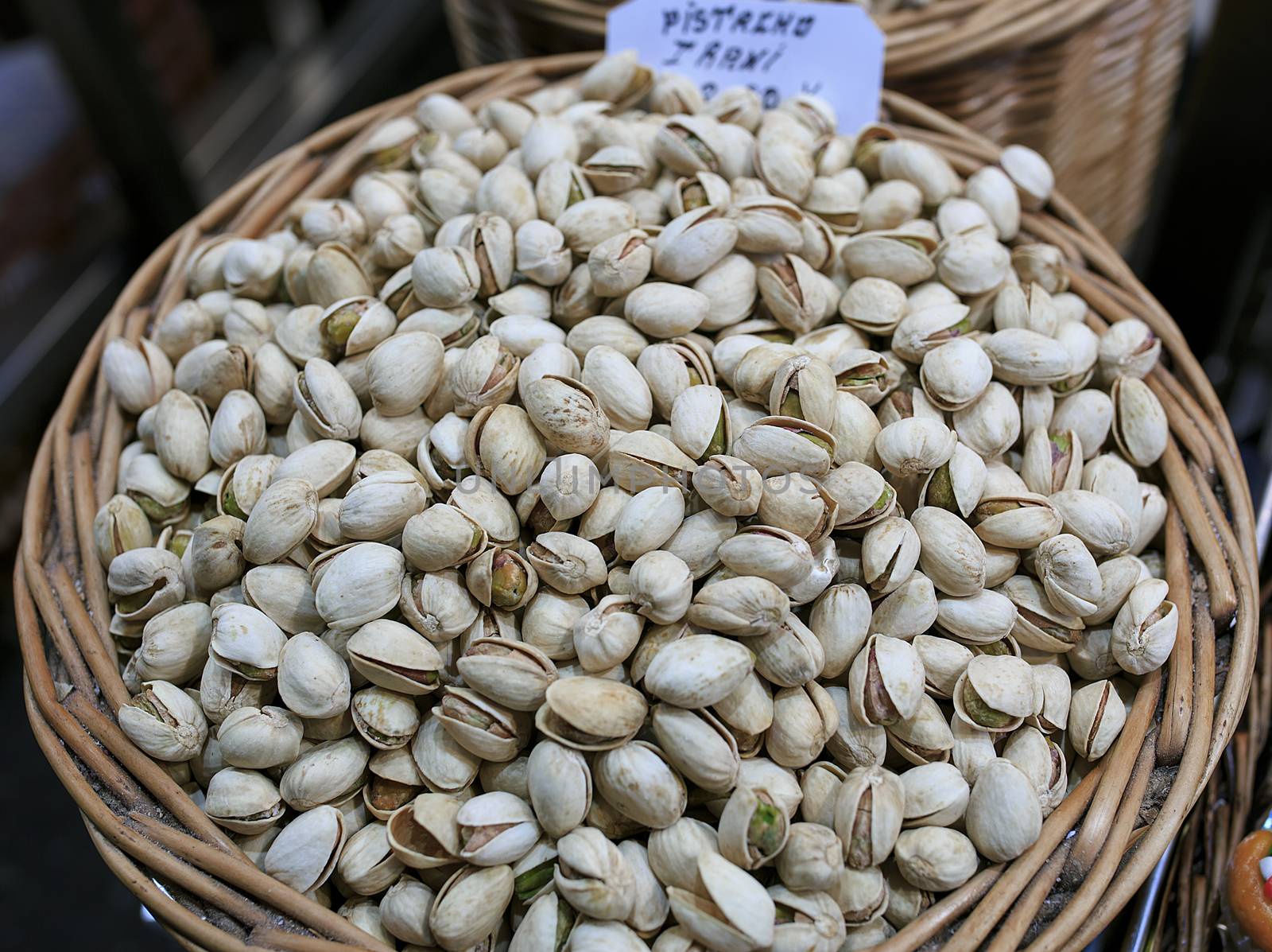Pistaches in a market of Barcelona