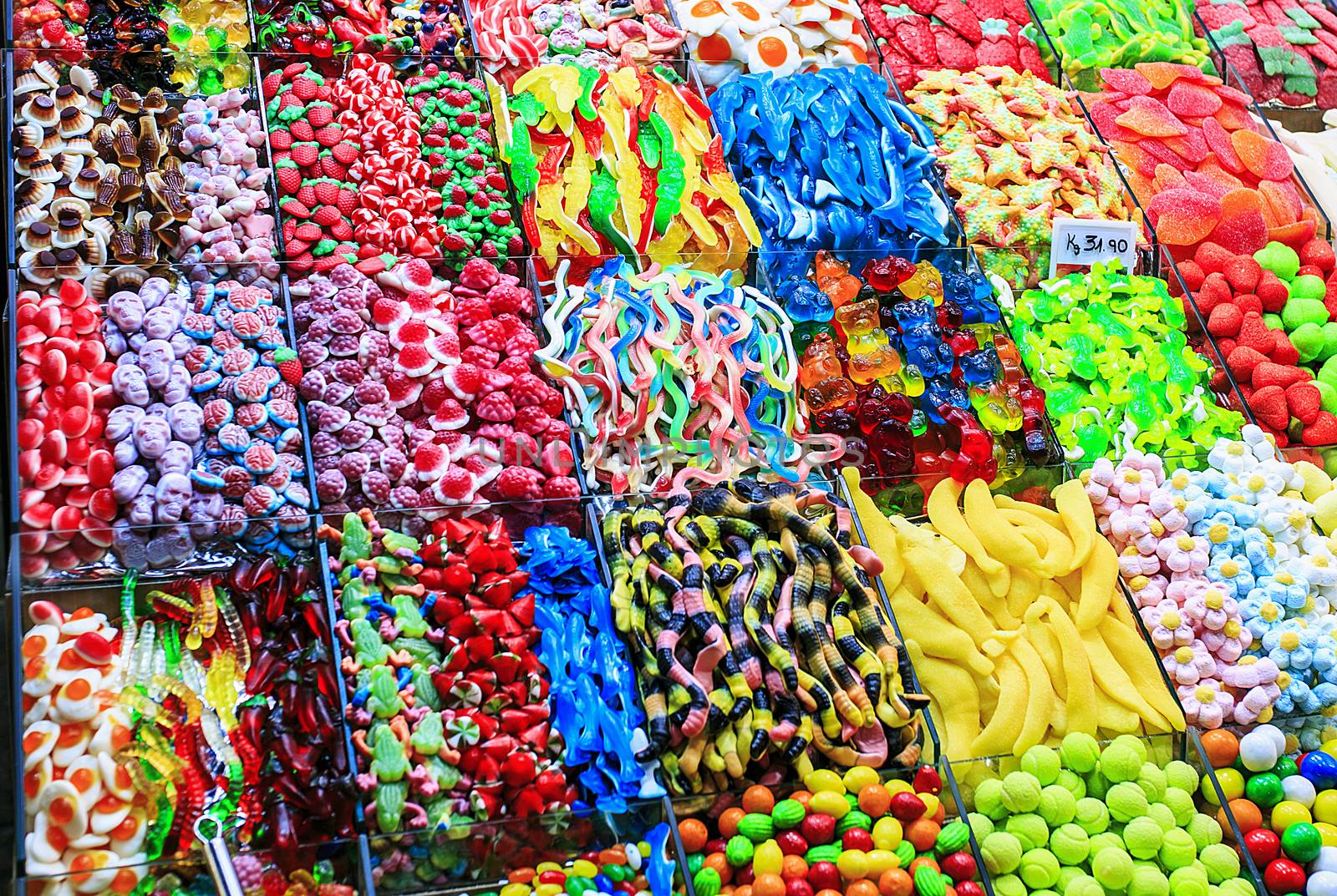 mix of different kind of candies