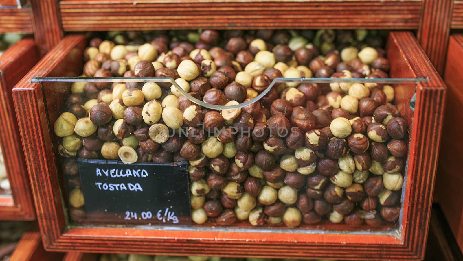 mix of dries fruits in a market