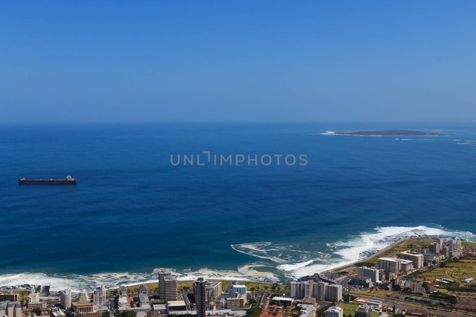 A view of Robben Island, Cape Town