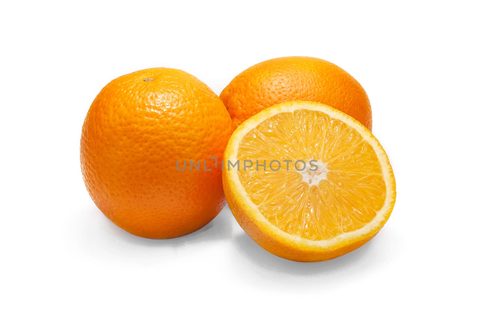Ripe orange isolated on white background orange.