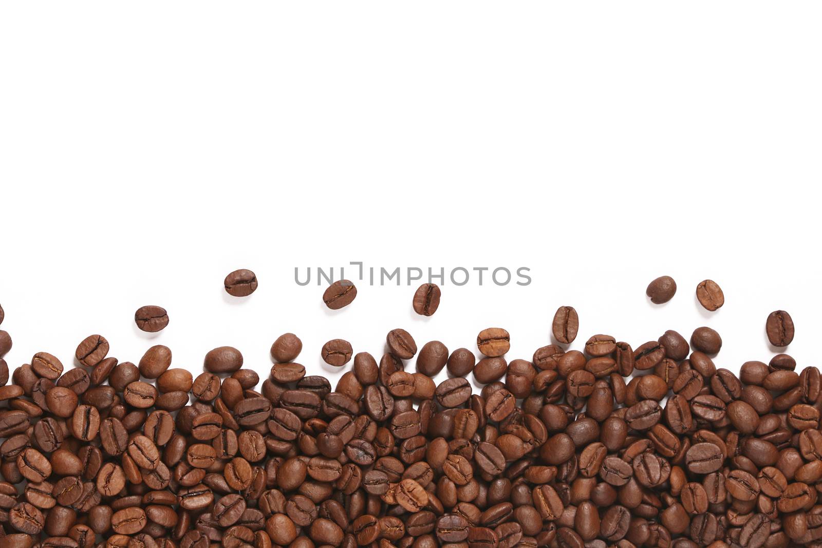 Coffee beans on white background by ivo_13