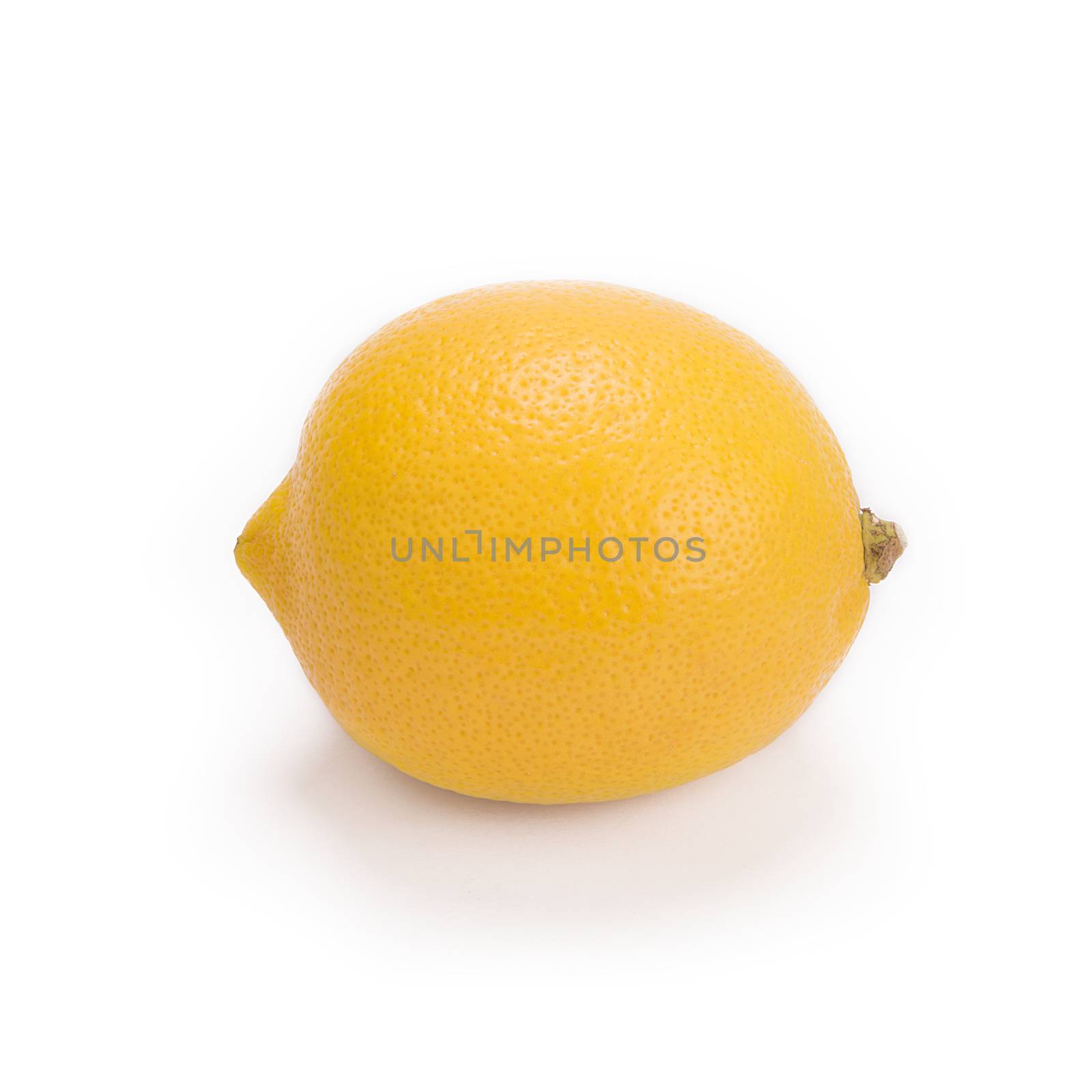 whole lemon isolated on white background, yellow lemon