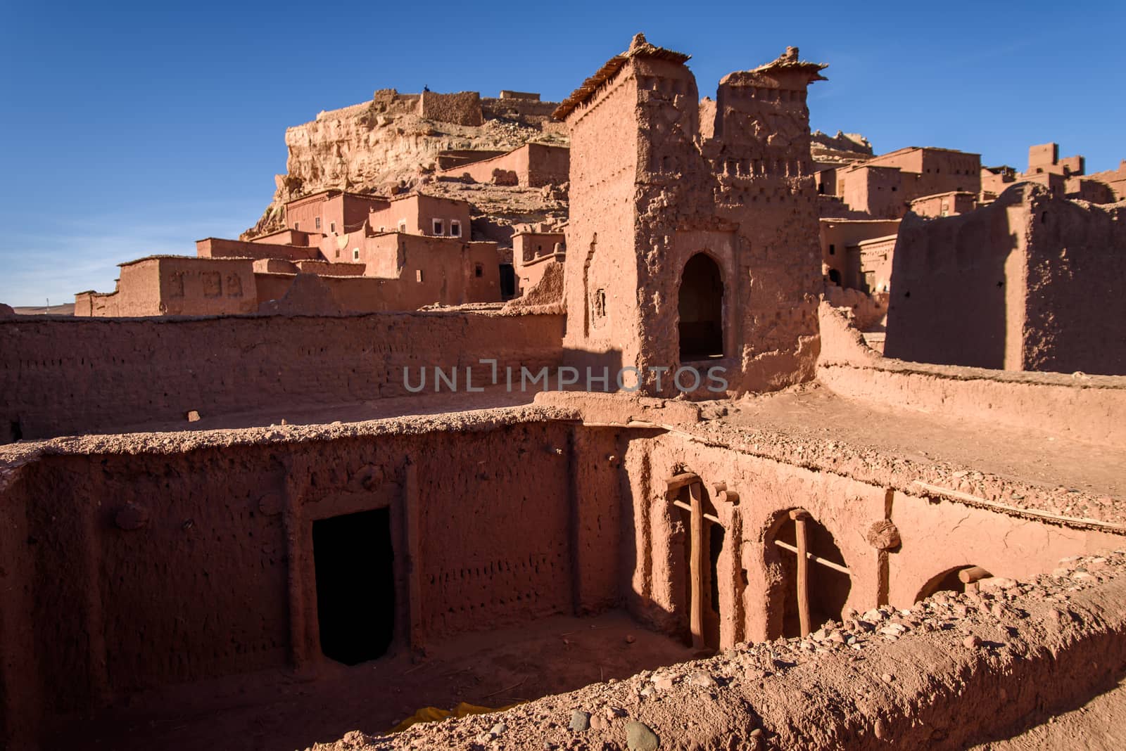 Kasbah Ait Benhaddou in the Atlas Mountains of Morocco by johnnychaos