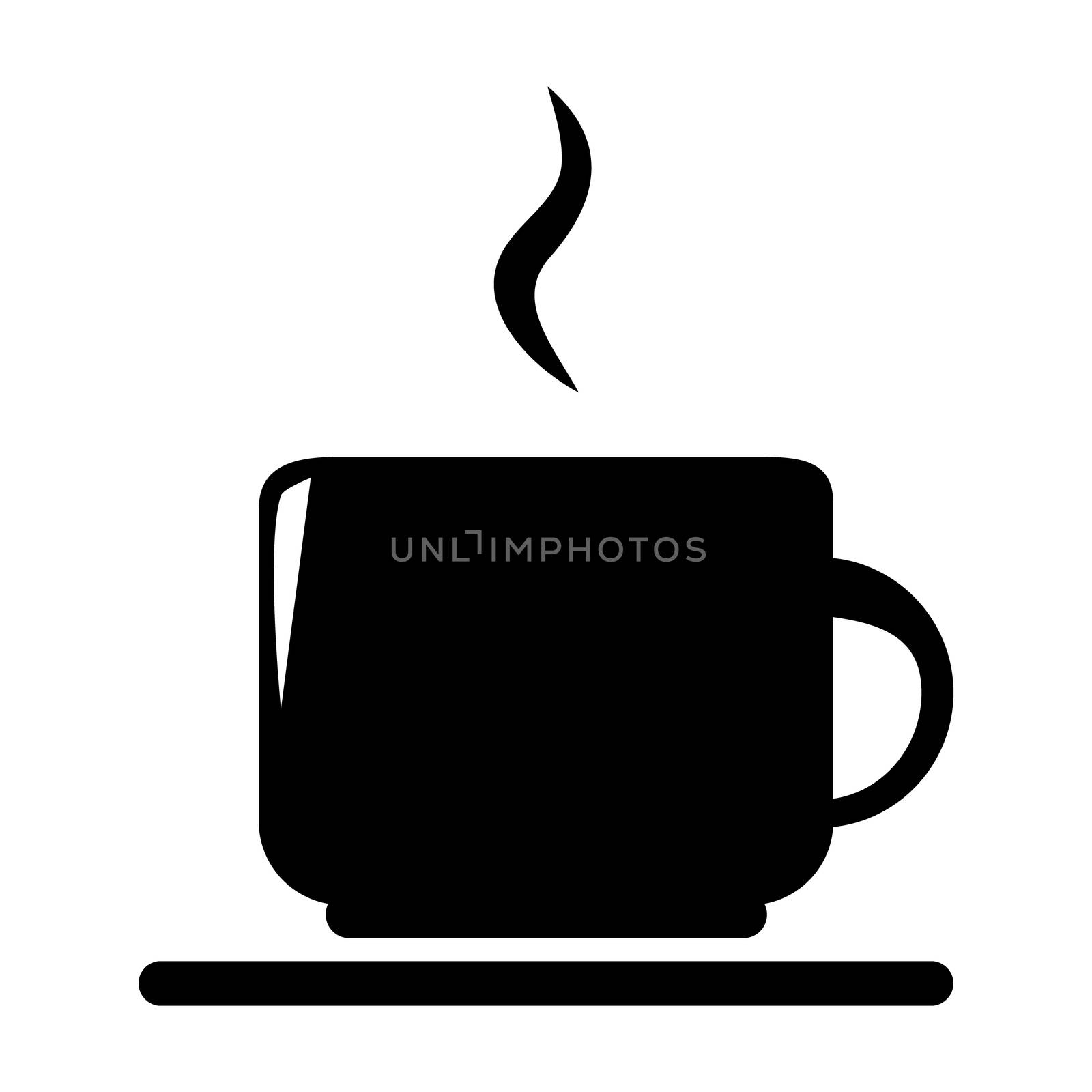  silhouette of coffee and tea cup.