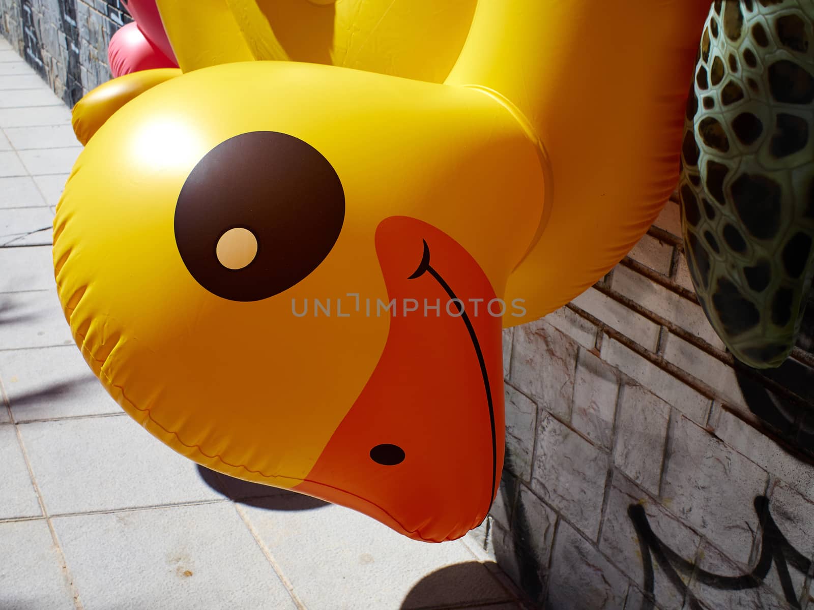 Ring yellow  inflatable pool beach toy duck by Ronyzmbow
