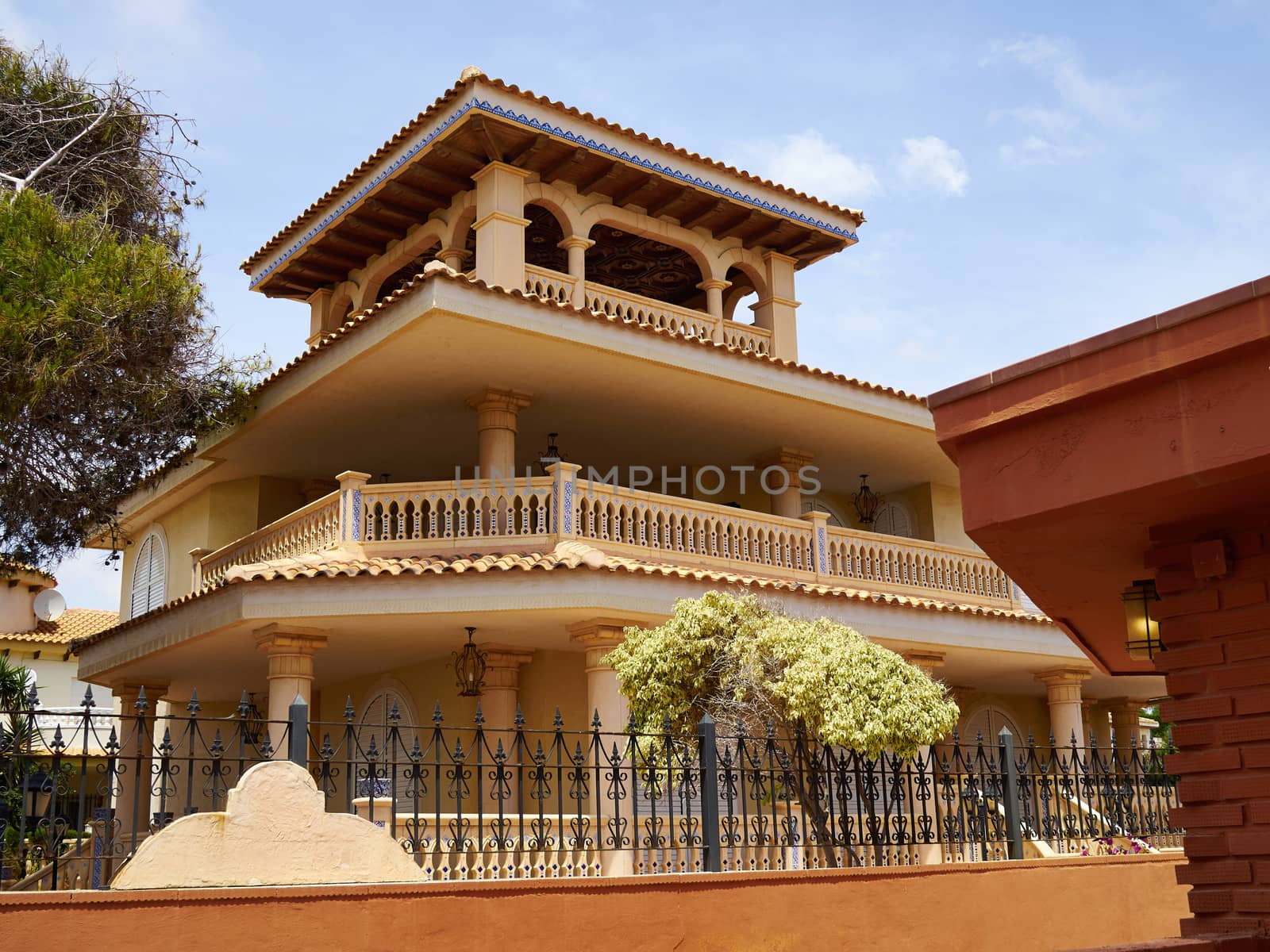 Traditional classical local Spanish style house private villa home real estate Spain