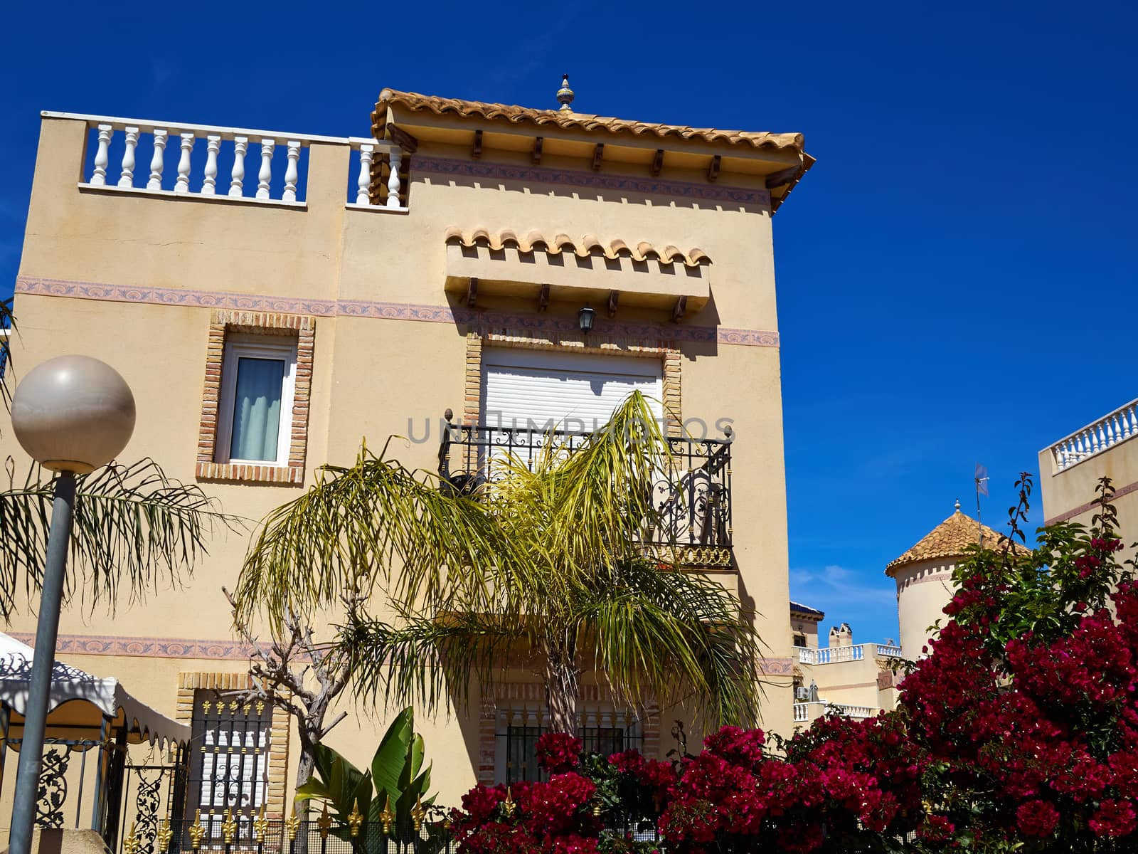 Traditional classical local Spanish style house private villa home real estate Spain