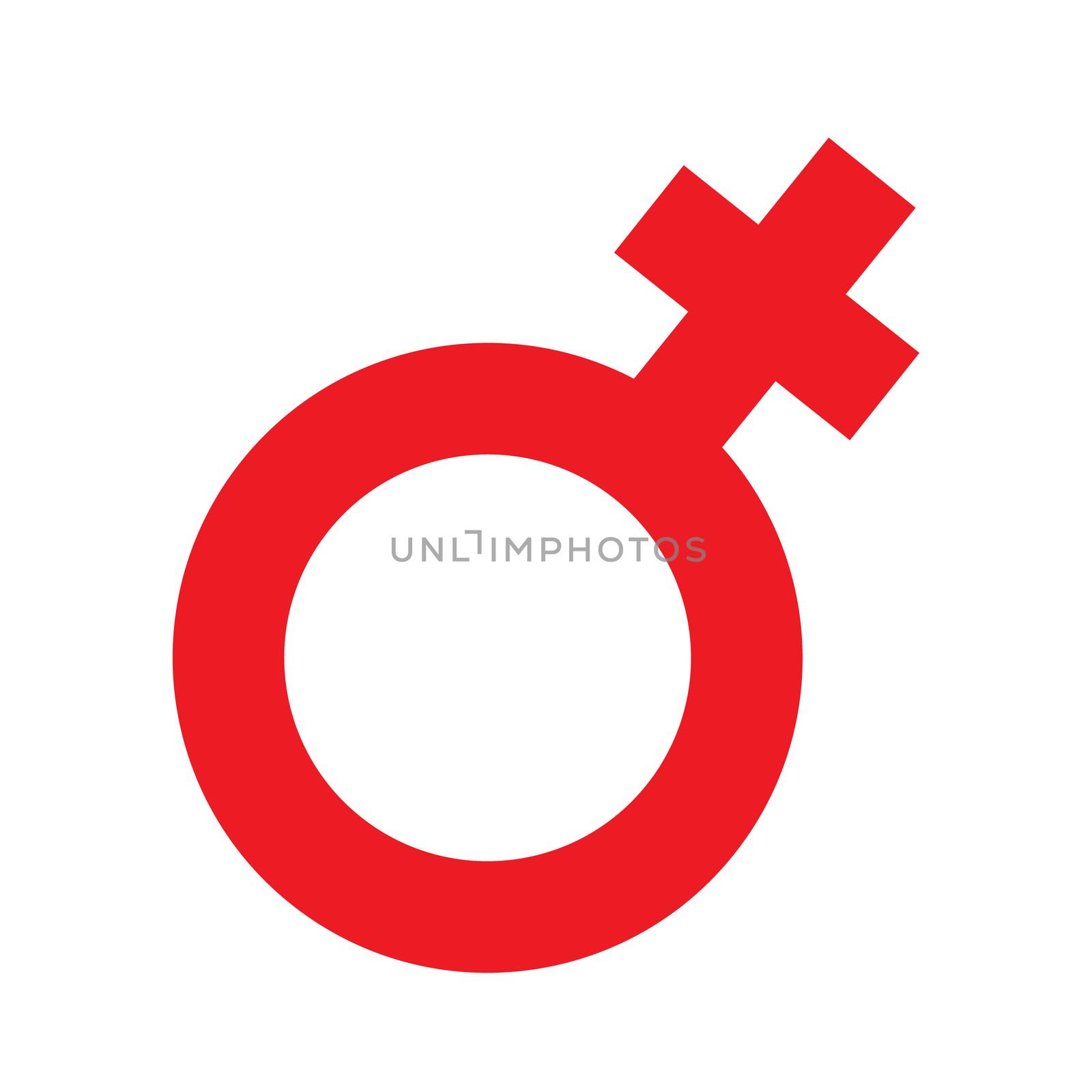 Gendericon symbol. Female girl woman icon. Venus symbol.