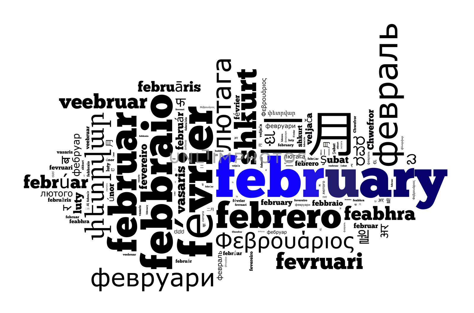 Word February in different languages by eenevski
