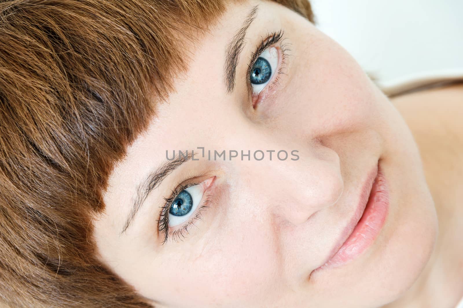 Portrait of woman with blue eyea by Julialine