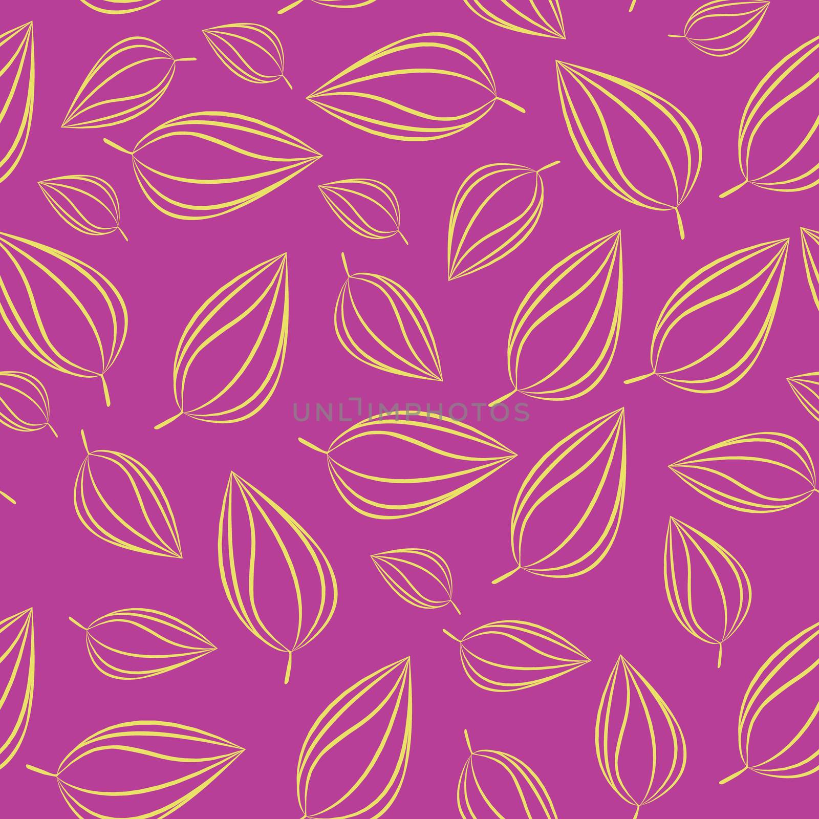 Seamless pattern background with autumn leaves. illustration. by Asnia
