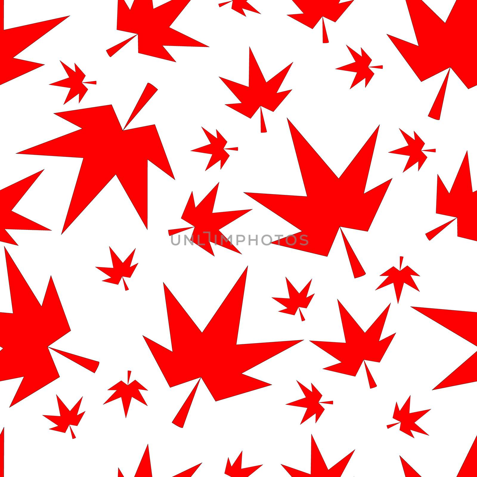 Autumn fall maple leaves seamless pattern background by Asnia