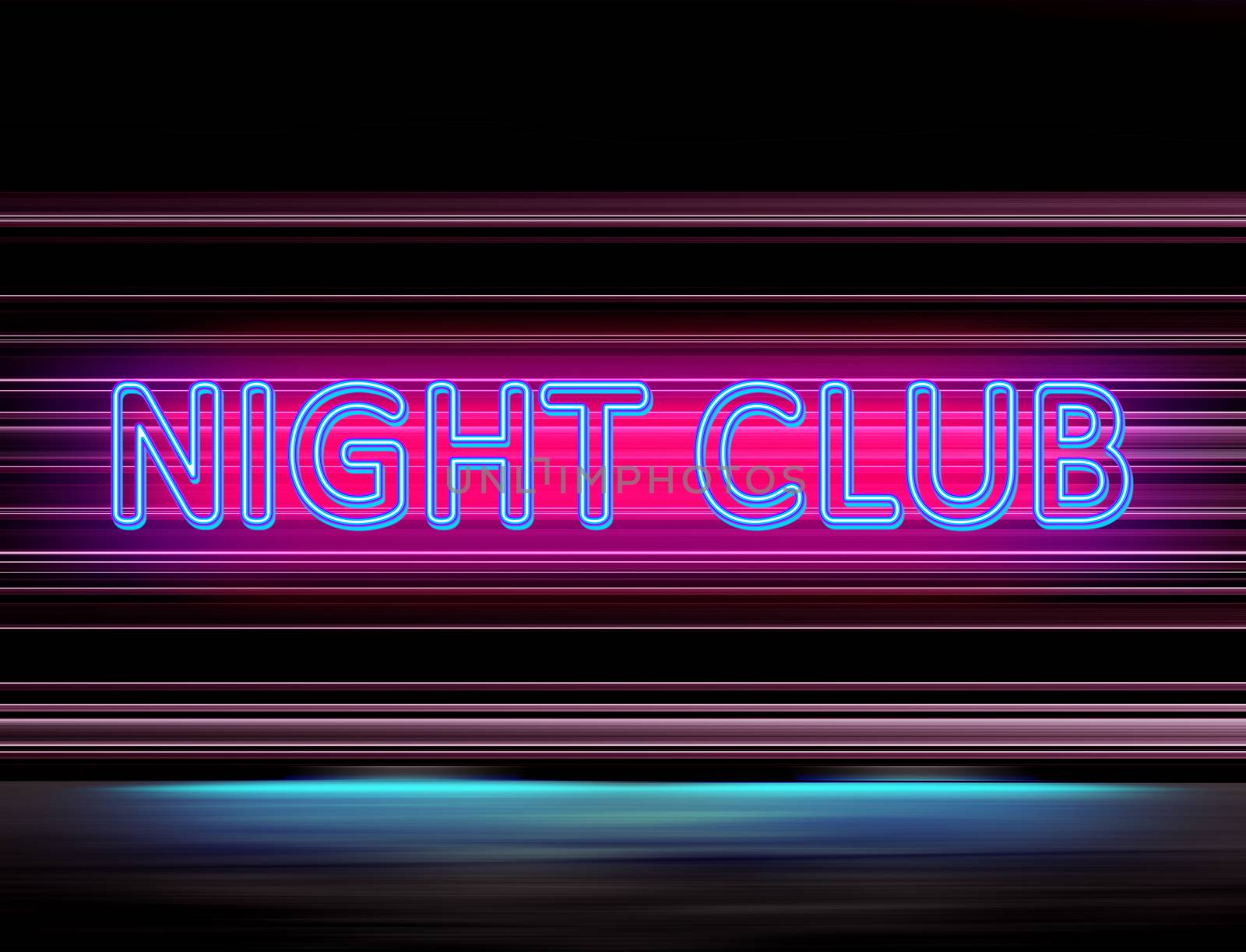 lighting sign of night club by ssuaphoto