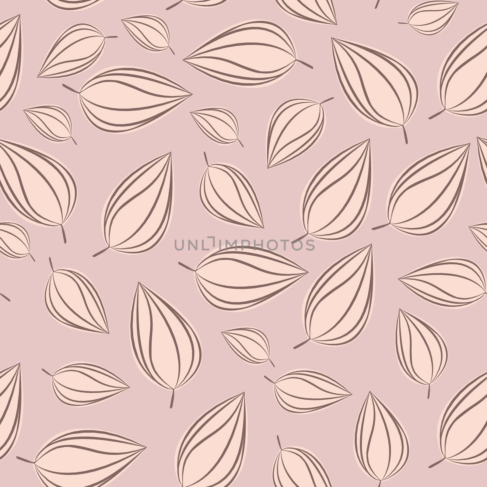 Seamless pattern background with autumn leaves. illustration. by Asnia