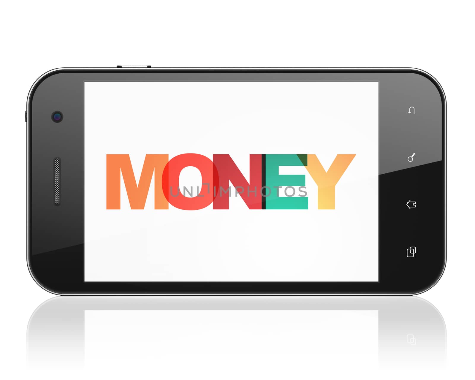 Finance concept: Smartphone with Money on  display by maxkabakov