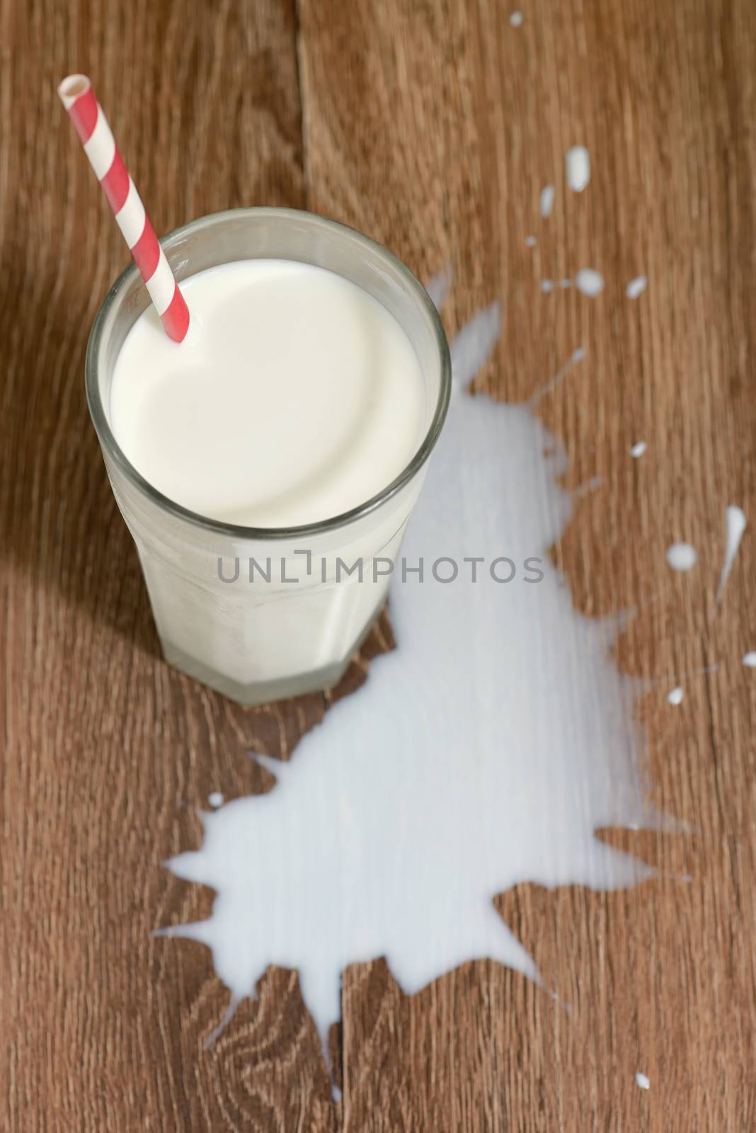 Milk spilled from glass by jordachelr