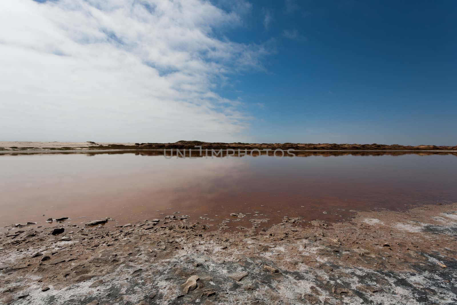 Reflections from Ugab river mouth, Skeleton Coast, Namibia