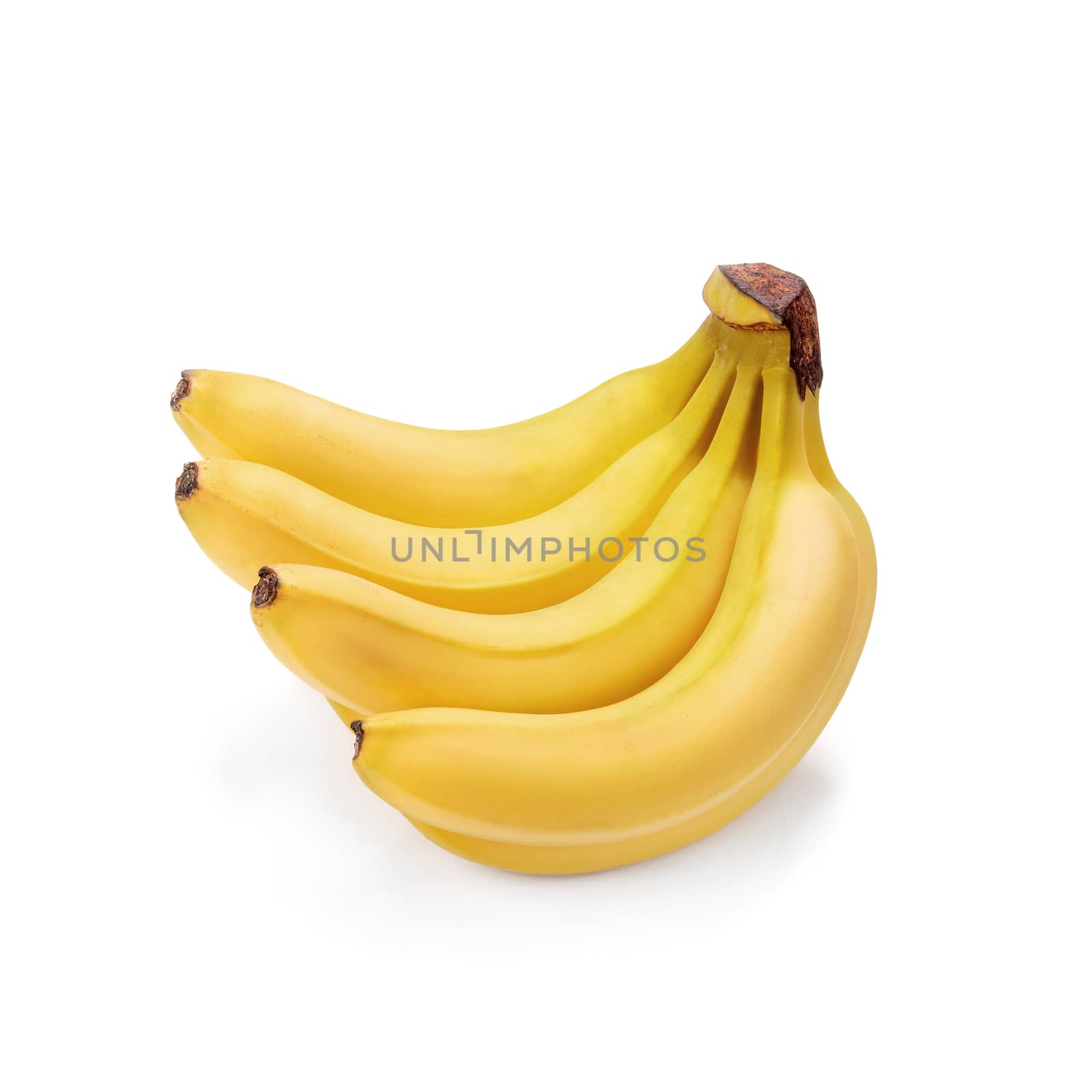 Bunch of over ripe bananas isolated on white background