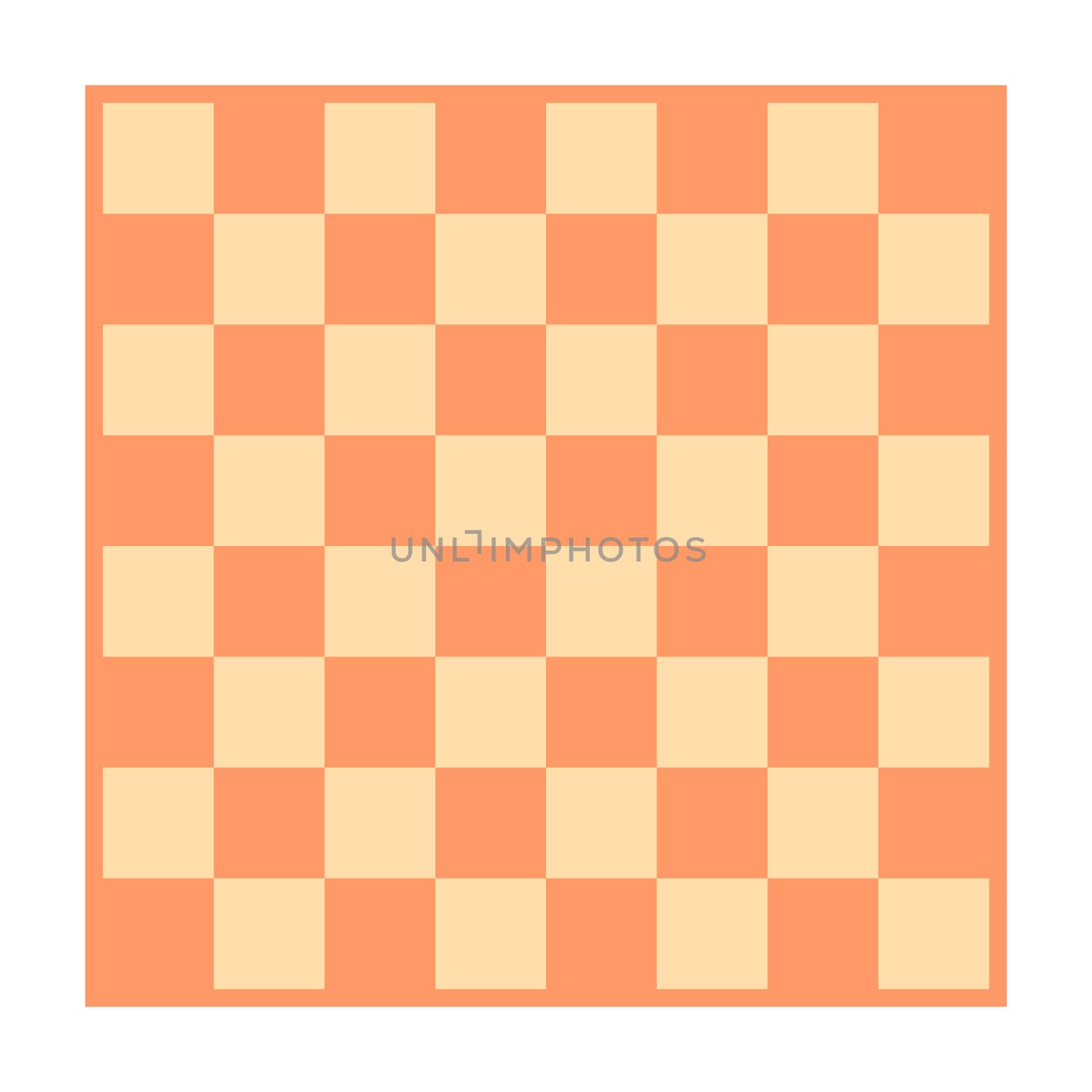 Empty chessboard isolated. Board for chess or checkers game. Strategy game concept illustration. Checkerboard background.