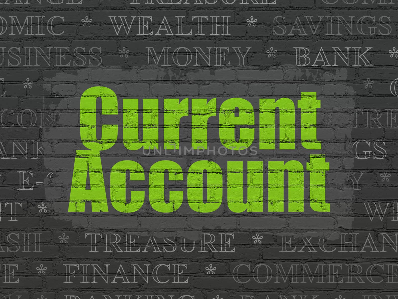 Currency concept: Current Account on wall background by maxkabakov