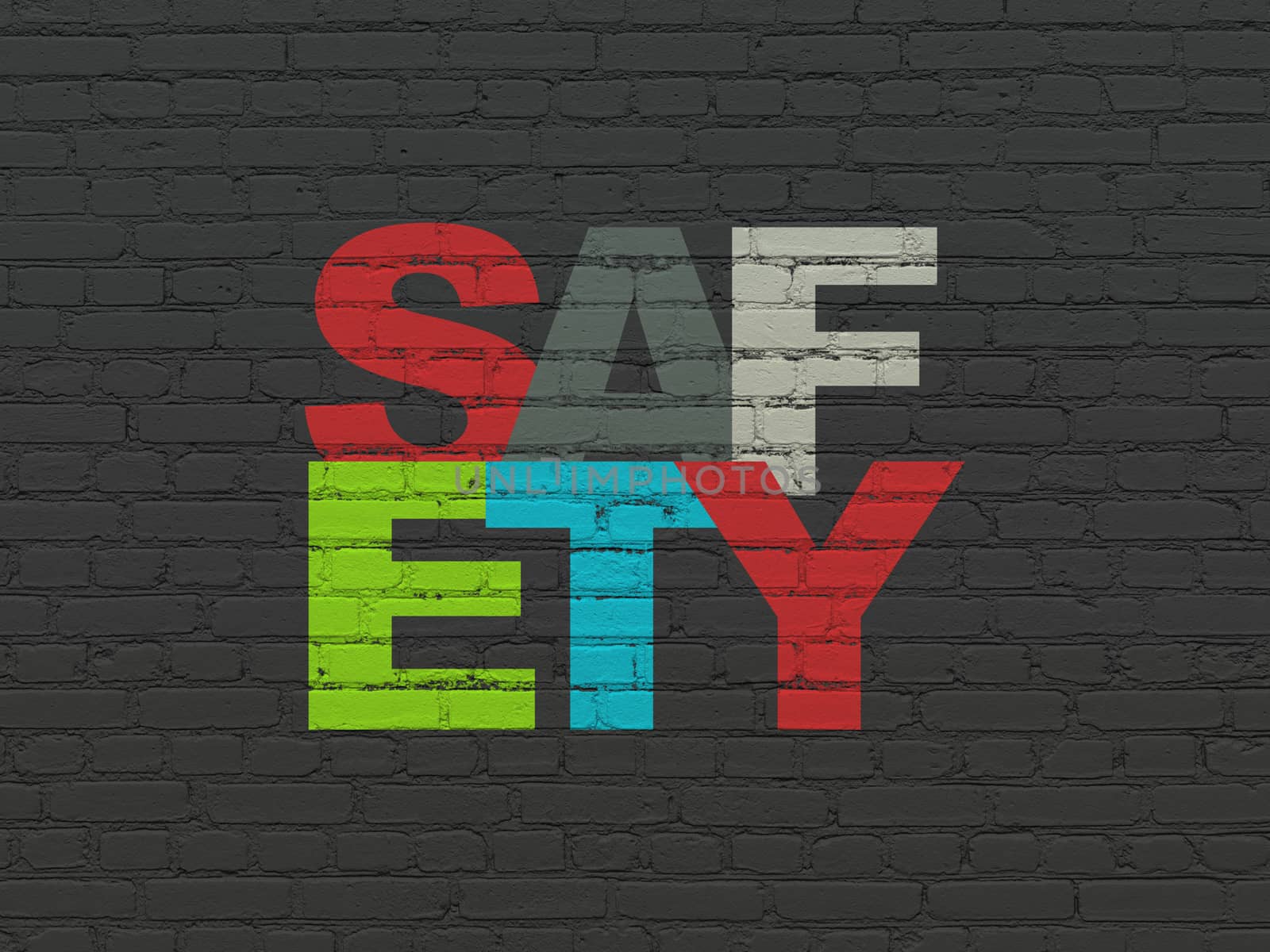 Privacy concept: Safety on wall background by maxkabakov