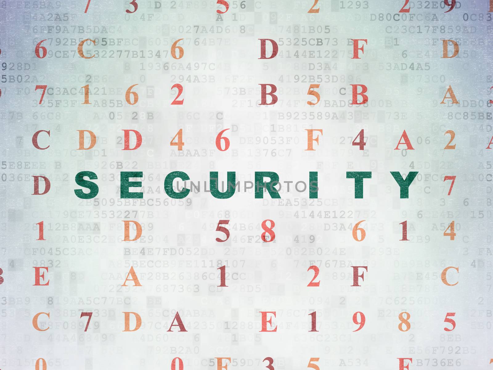 Safety concept: Security on Digital Data Paper background by maxkabakov