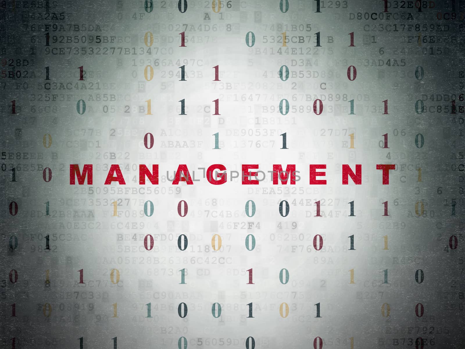 Business concept: Management on Digital Data Paper background by maxkabakov