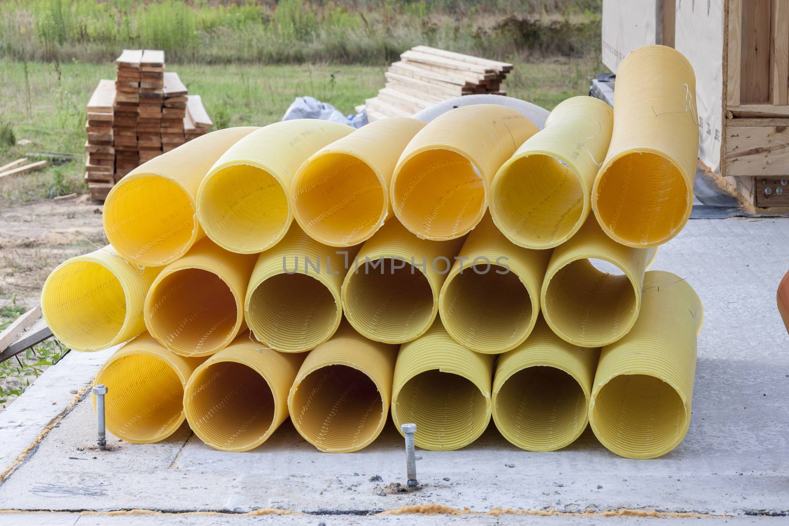 Yellow drain pipe by parys