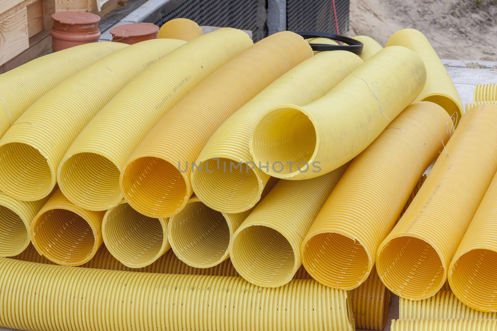 Yellow drain pipe by parys