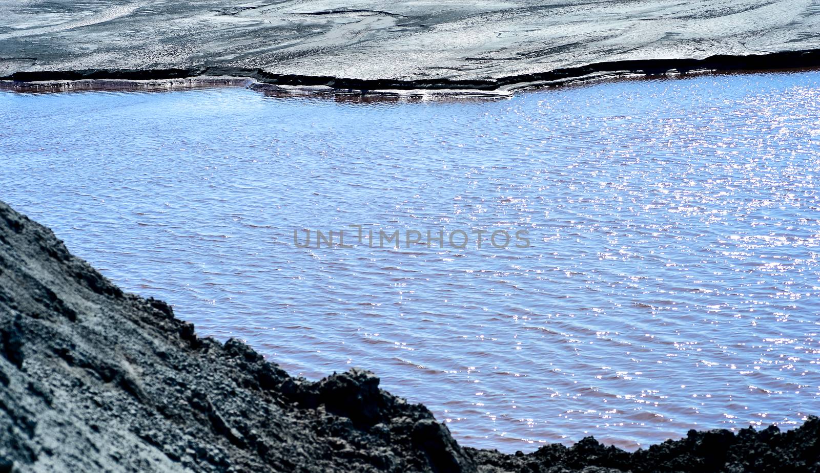 Production waste is accumulated in water.