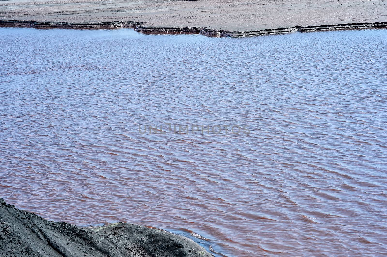 Production waste is accumulated in water.