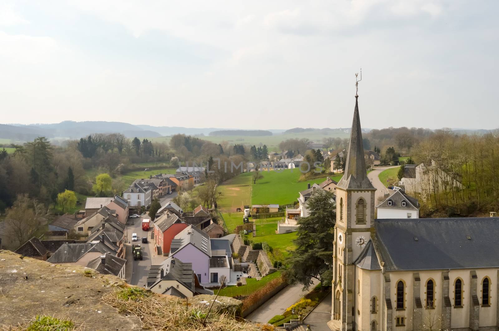 View of the village of Useldange in the Grand Duchy of Luxembourg