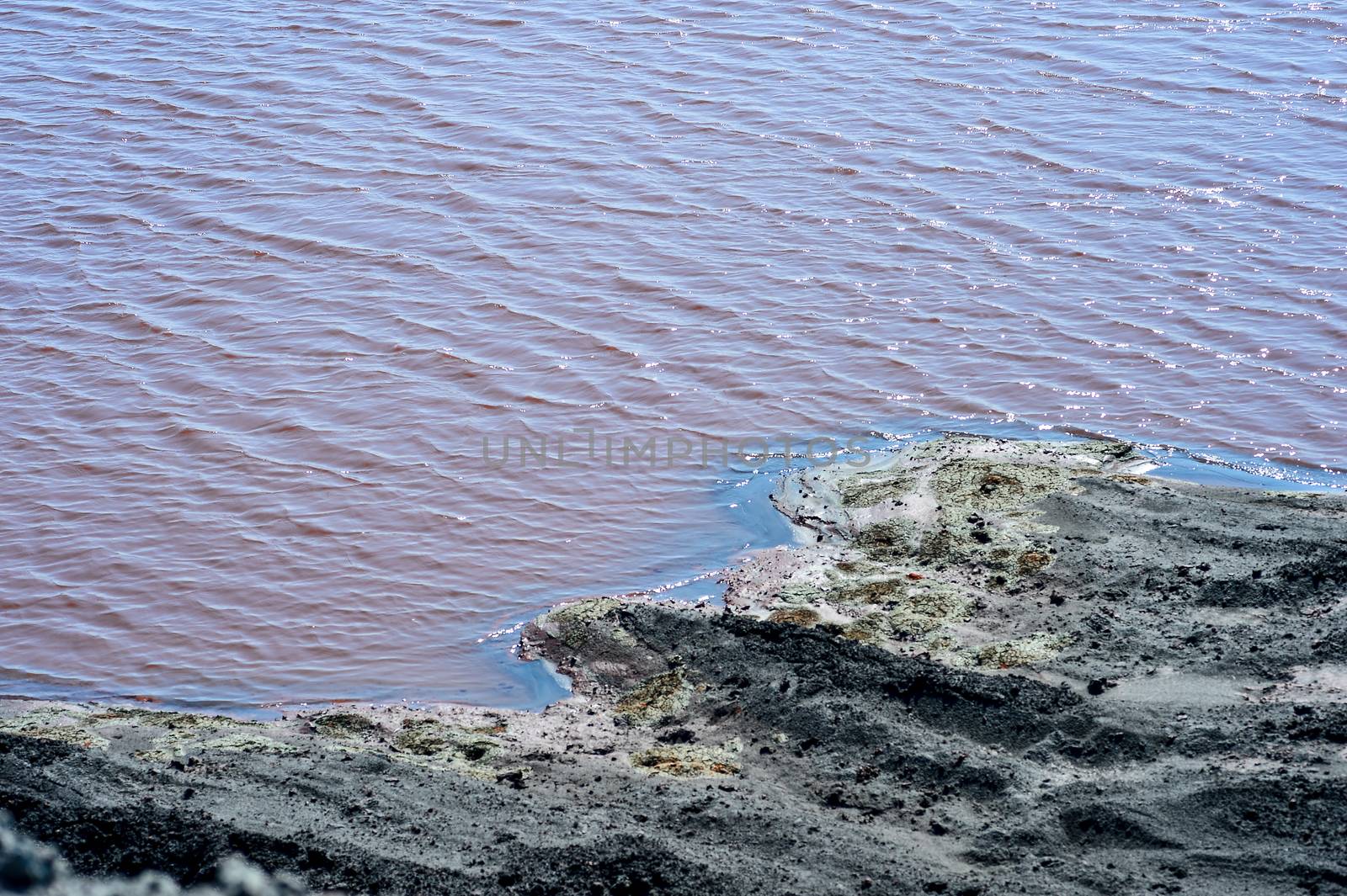 Production waste is accumulated in water.