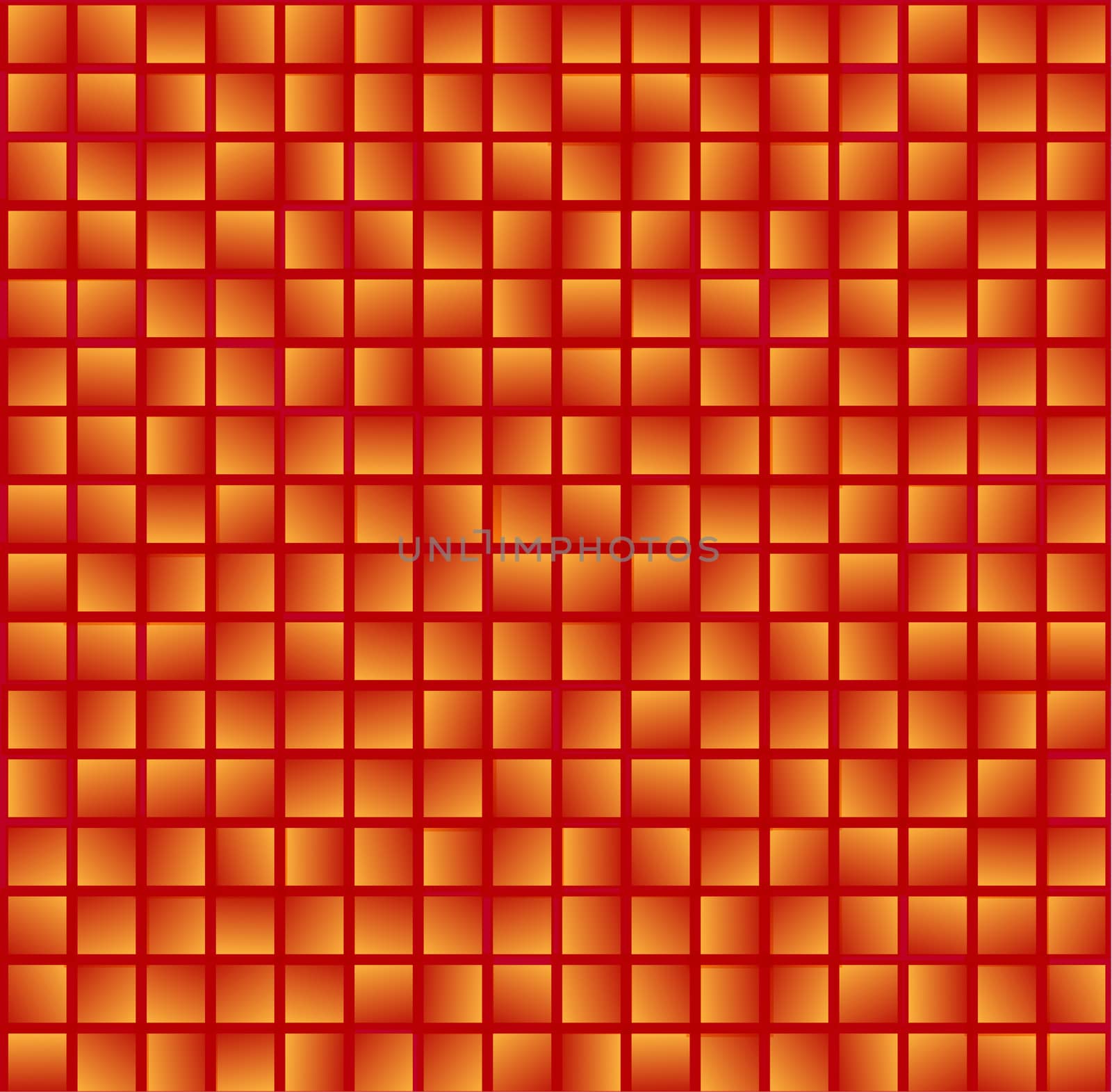 Abstract geometrical seamless pattern with rectagles. Red and yellow light checked background.