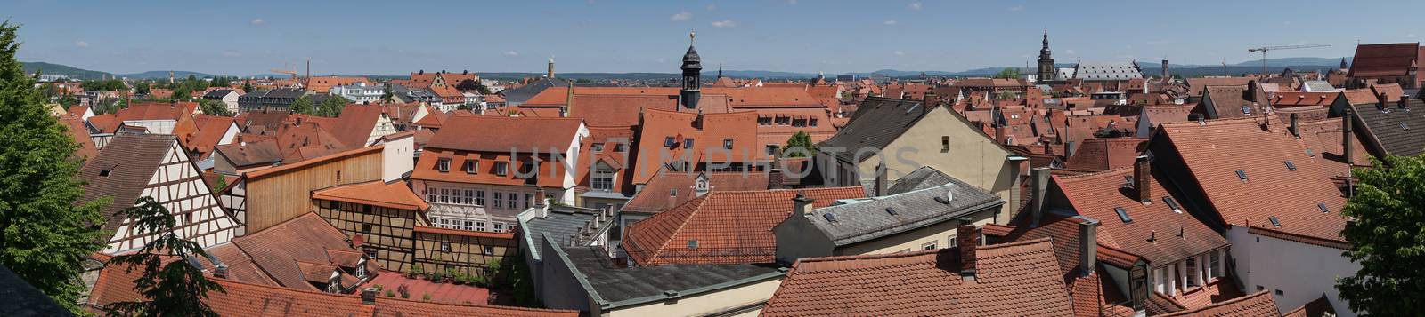 View over the roofs of Bamberg, Bavaria, Germany, Europe