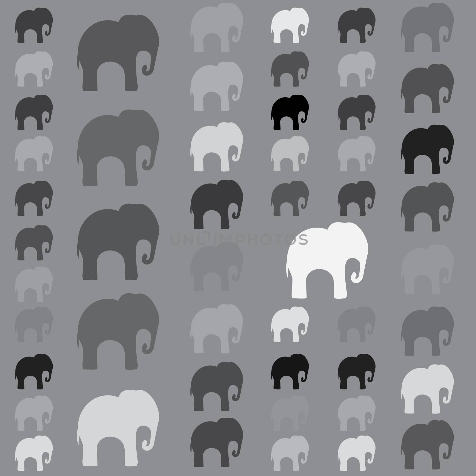 Seamless pattern. Texture with colorful elephants. Can be used for textile, website background, book cover, packaging.