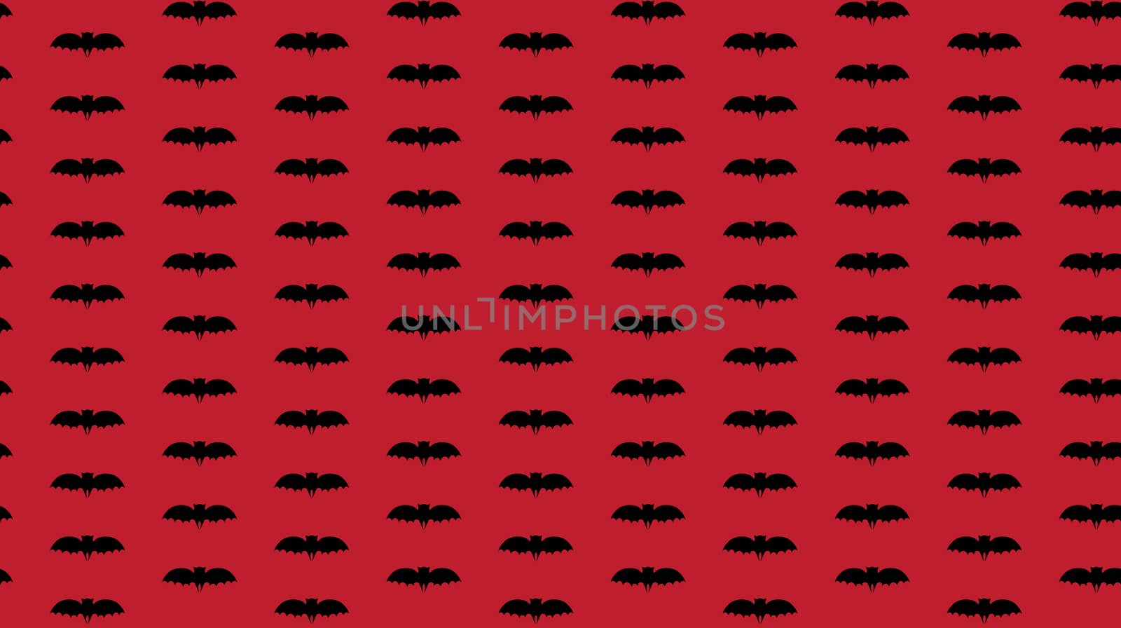 Halloween seamless pattern swarm of black bat on red bg. Beautiful background for decoration halloween designs. Cute minimalistic texture illustration.
