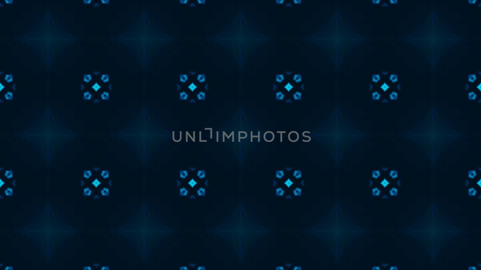 Abstract background with digital kaleidoscope. 3d rendered