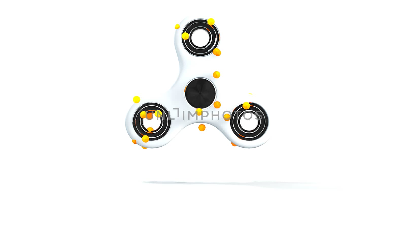 Abstract background with hand spinner. 3d rendering