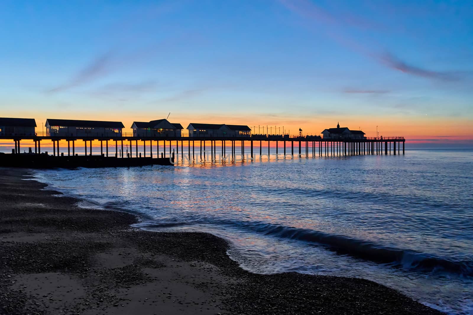 Sunrise over Southwold Pier