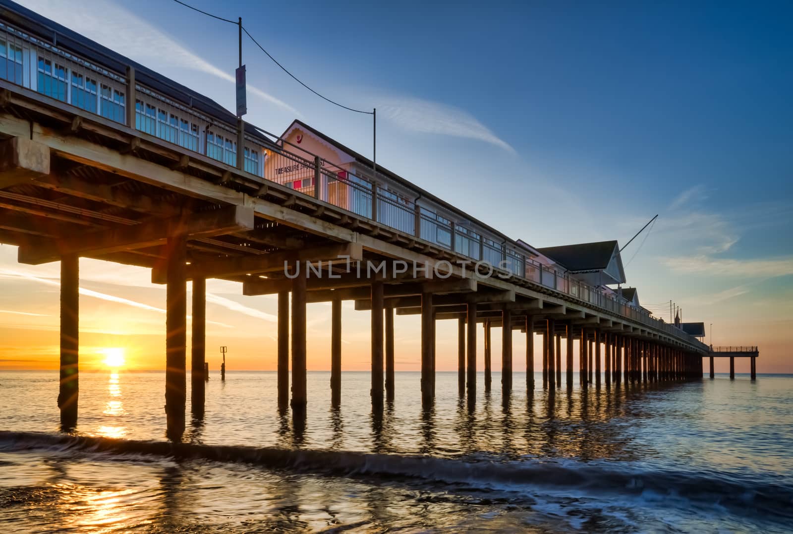 Sunrise over Southwold Pier