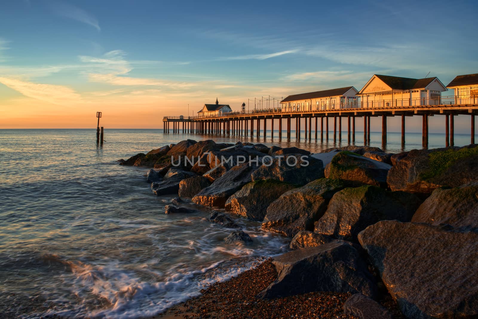 Sunrise over Southwold Pier