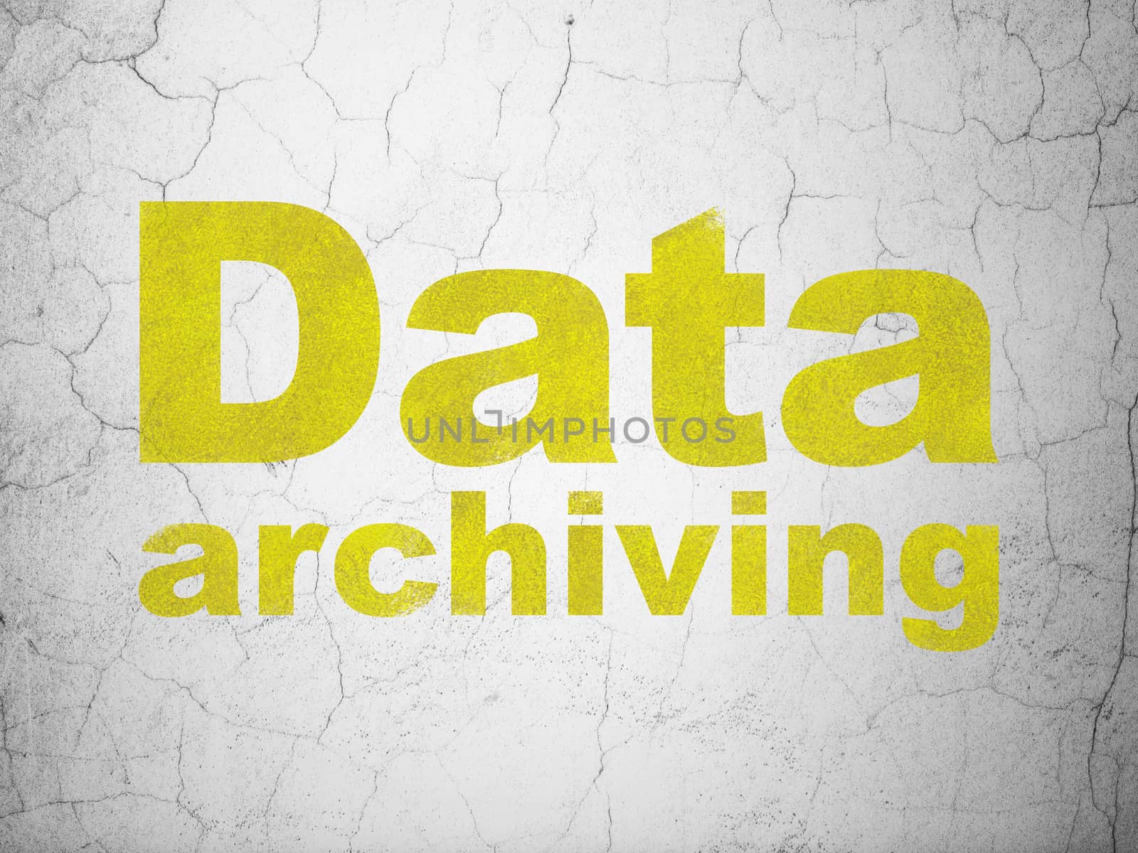 Data concept: Data Archiving on wall background by maxkabakov