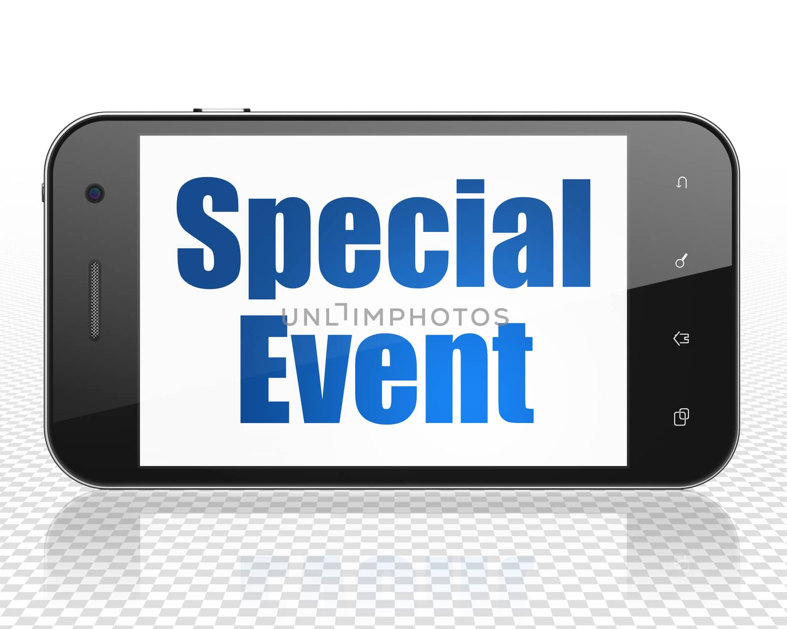 Finance concept: Smartphone with Special Event on display by maxkabakov