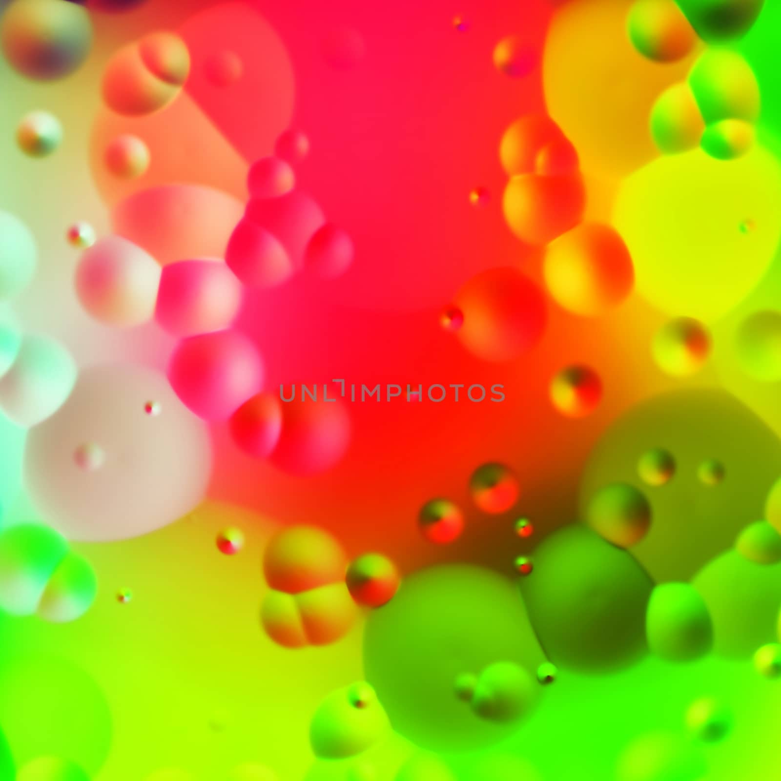 2d illustration of a colorful oil drops background